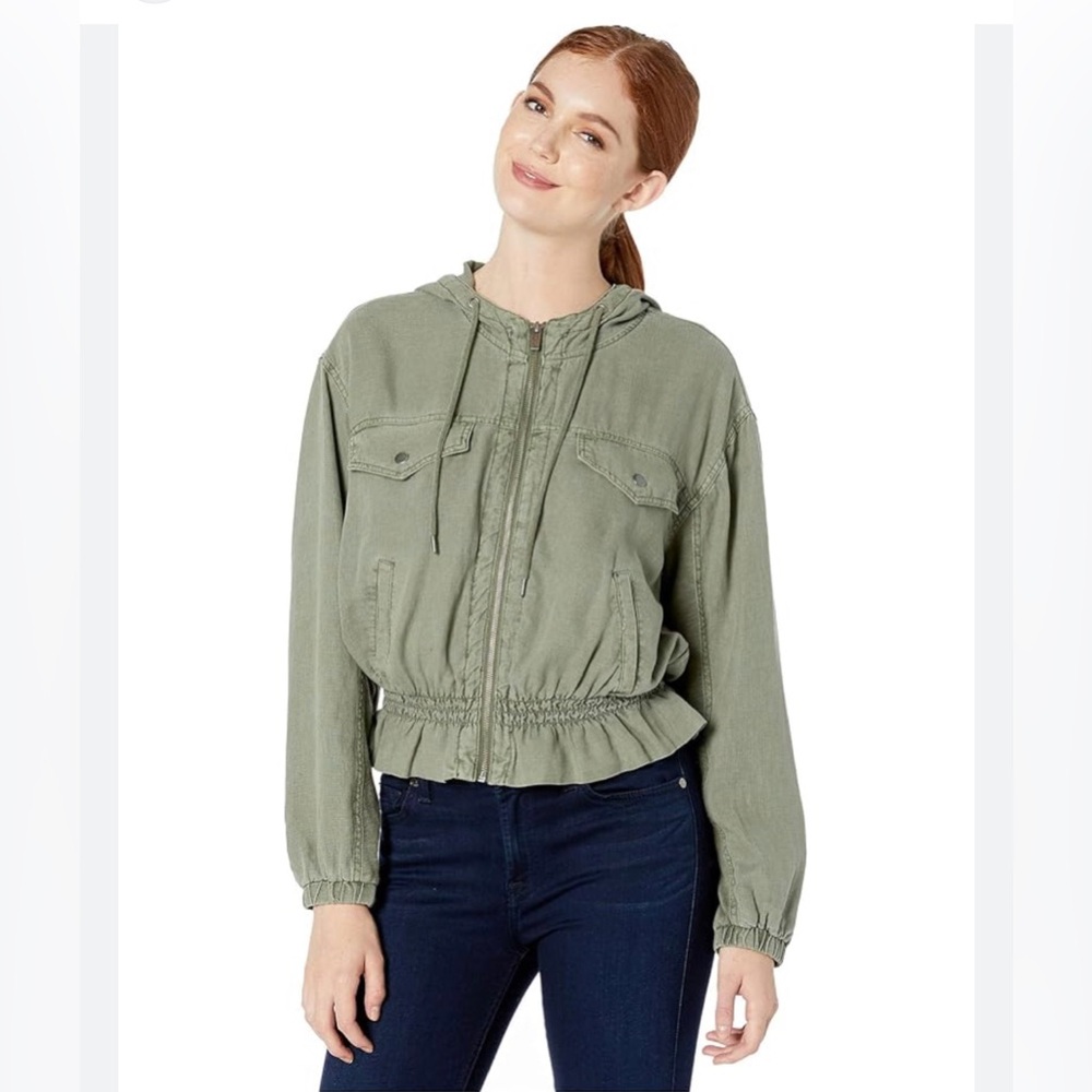 NWT Splendid Bodhi Puplum Jacket green size small